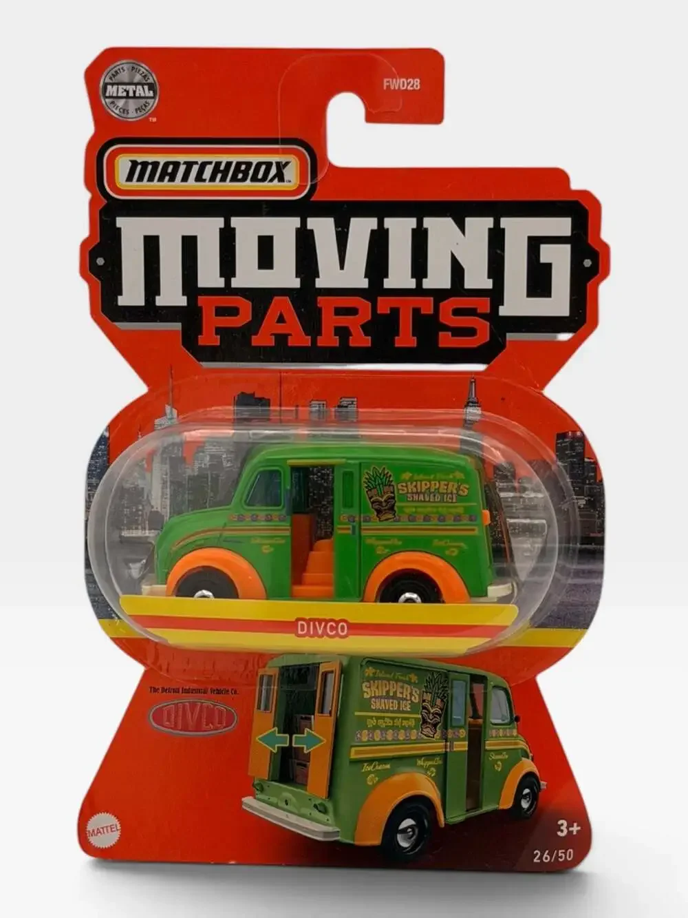 Matchbox Moving Parts Divco Skipper's Shaved Ice 1:64 Scale Toy Vehicle 26/50
